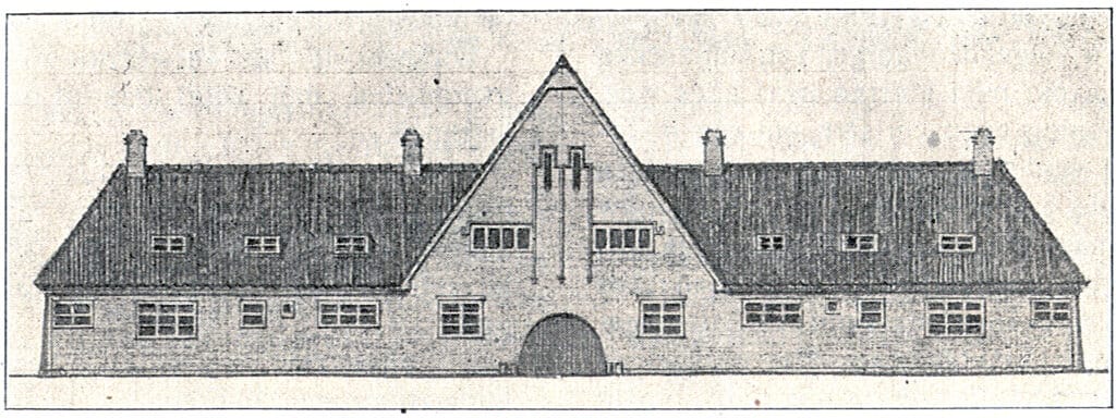 Ontwerp uit 1920 van architect Jan de Meijer voor een gezinstehuis voor HvO. Het is nooit gebouwd.