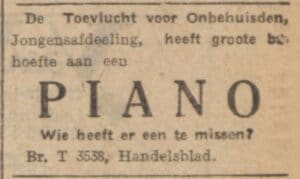 Oproep, Algemeen Handelsblad 7 april 1928