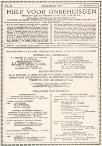 Titelblad HvO-tijdschrift, december 1928, met de Commissiën van Toezicht