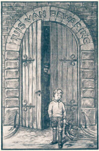 Kind in het Huis van Bewaring, tekening in het HvO-blad, 1929