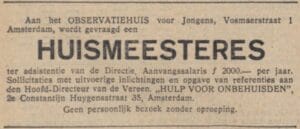 Advertentie in De Tijd 1931