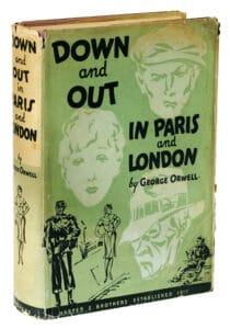 Down and out in Paris and Londen, George Orwell, 1933