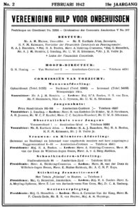 Een overzicht van de afdelingen van HvO in 1942