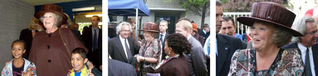 Koningin Beatrix op bezoek bij HVO-Querido