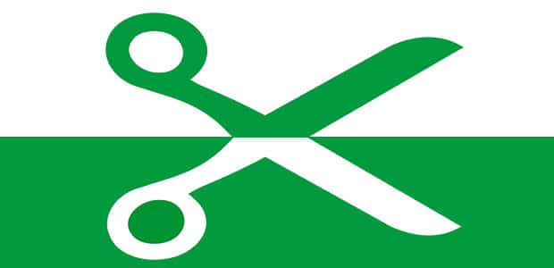 Logo schaar groen/wit