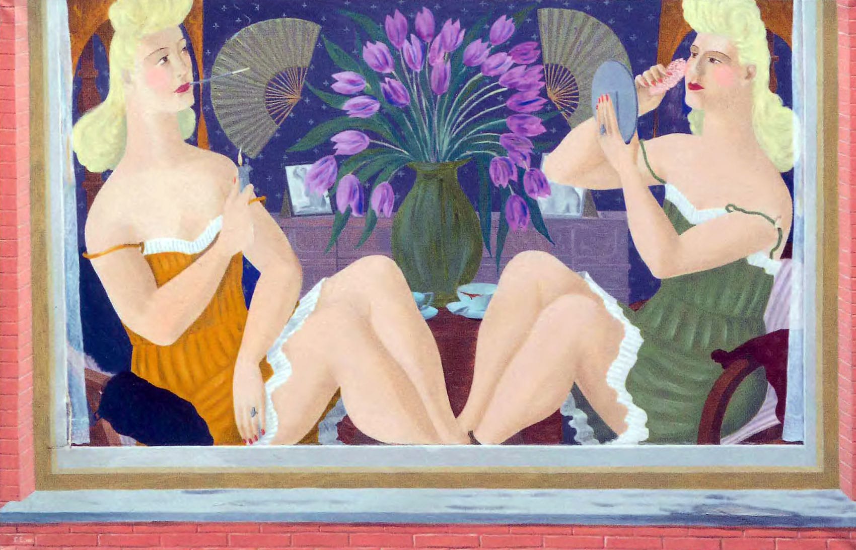 Prostituees, schilderij Ferdinand Erfmann