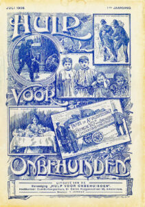 Omslag van het tijdschrift van Hulp voor Onbehuisden in 1908