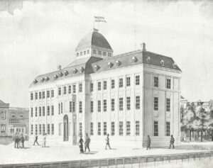 Het jongenshuis dat wij ons voorstellen te bouwen, impressie in het tijdschrift van HvO in 1911. Dit zal drie jaar later het Observatiehuis worden