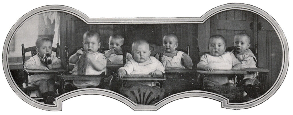 Kleine kinderen bij Hulp voor Onbehuisden, 1920