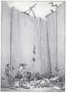 Afgrond, tekening uit het tijdschrift van HvO in 1926
