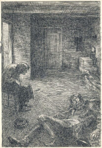 Illustratie bij het kerstverhaal van Dostojevski, HvO-blad 1926