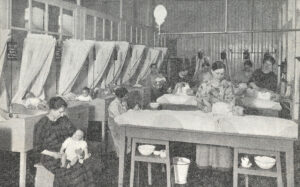 De zuigelingenzaal in het Oud Buiten Gasthuis, 1930