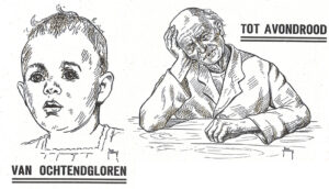 HvO is er voor alle leeftijden, tekening van Joop van den Berg uit het HvO-blad, 1936
