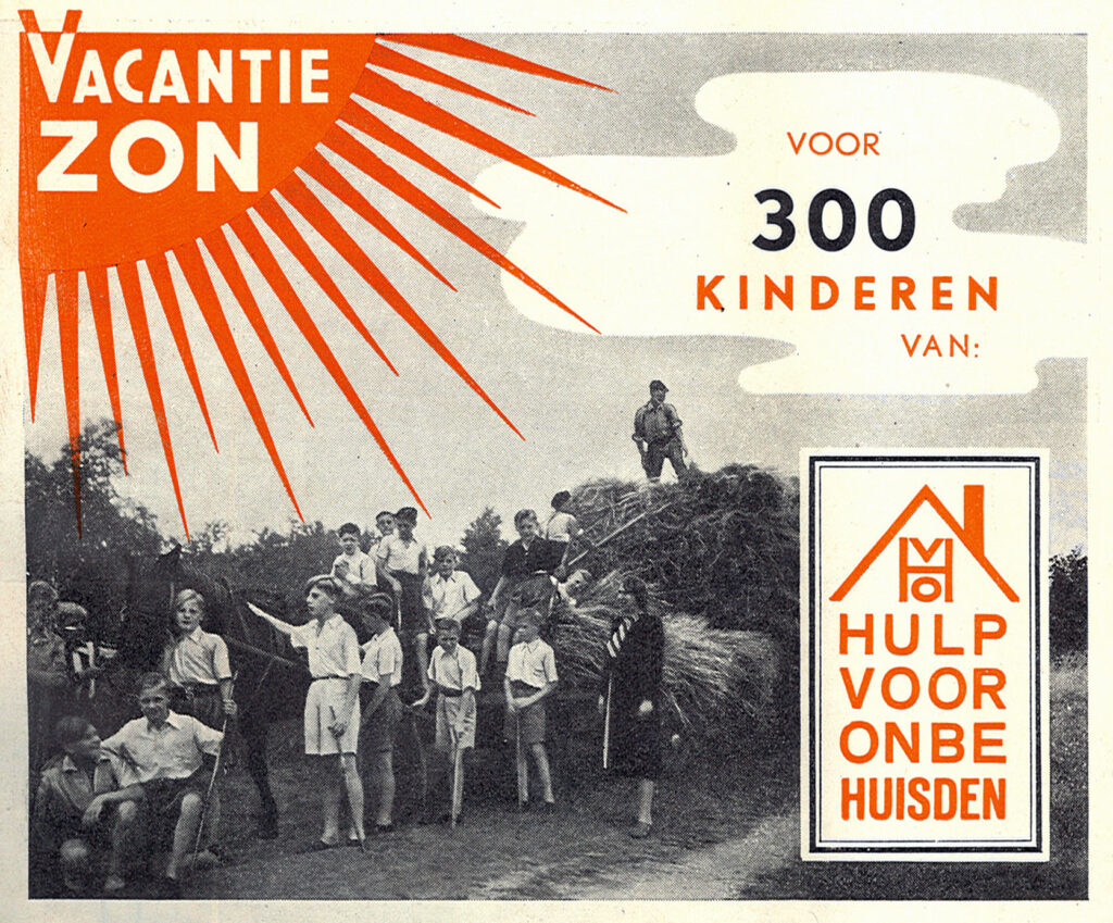 Fondsenwerving anno 1949 voor de vakantie van de kinderen van HvO