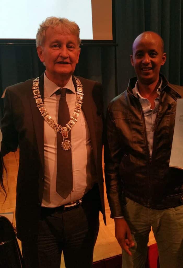 Cabdi en burgemeester Van der Laan