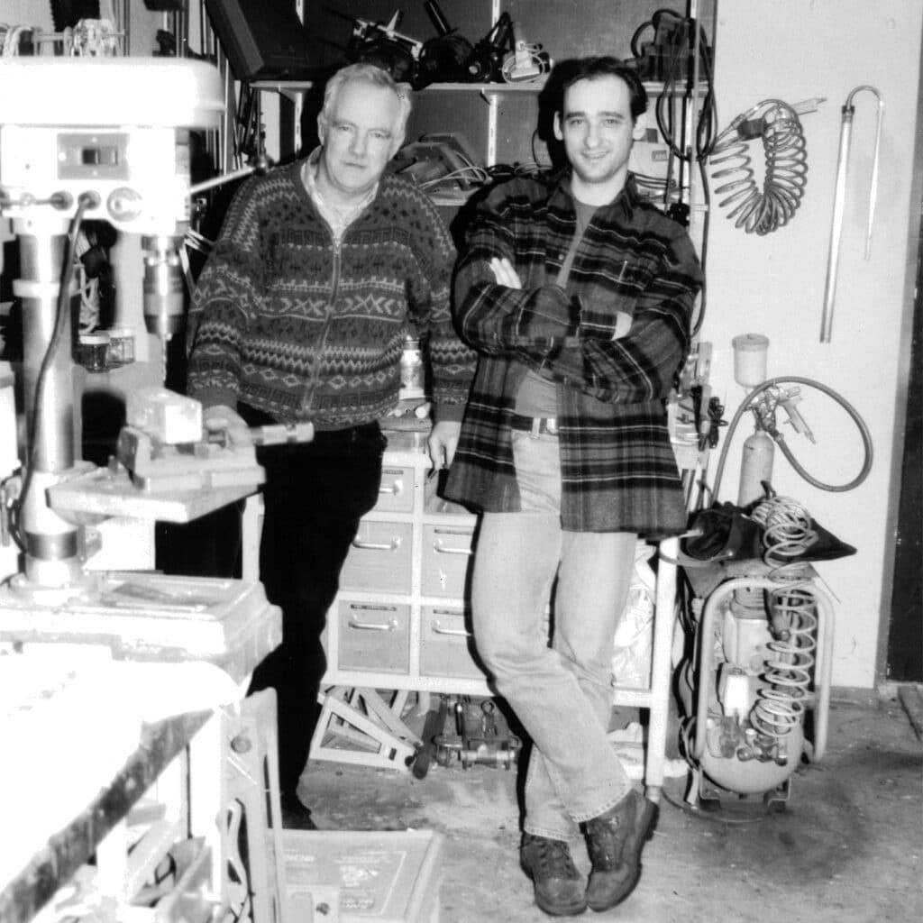 Ruud van der Schoor en Piet Duijm, foto uit de Q-krant, januari 1994